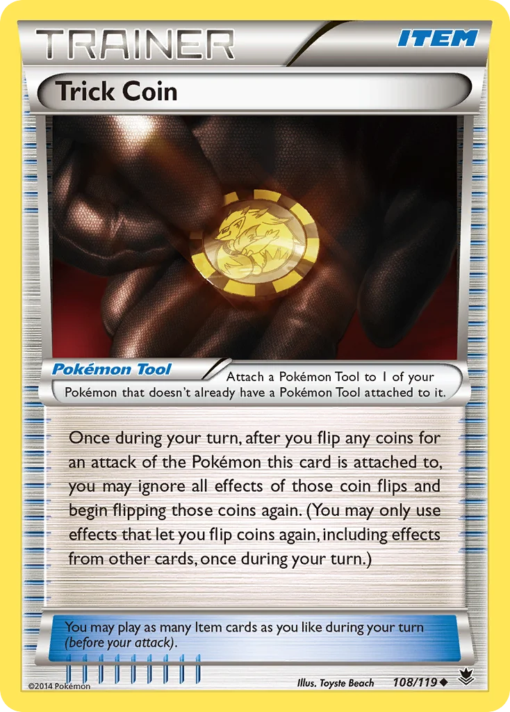 Trick Coin Pokemon card