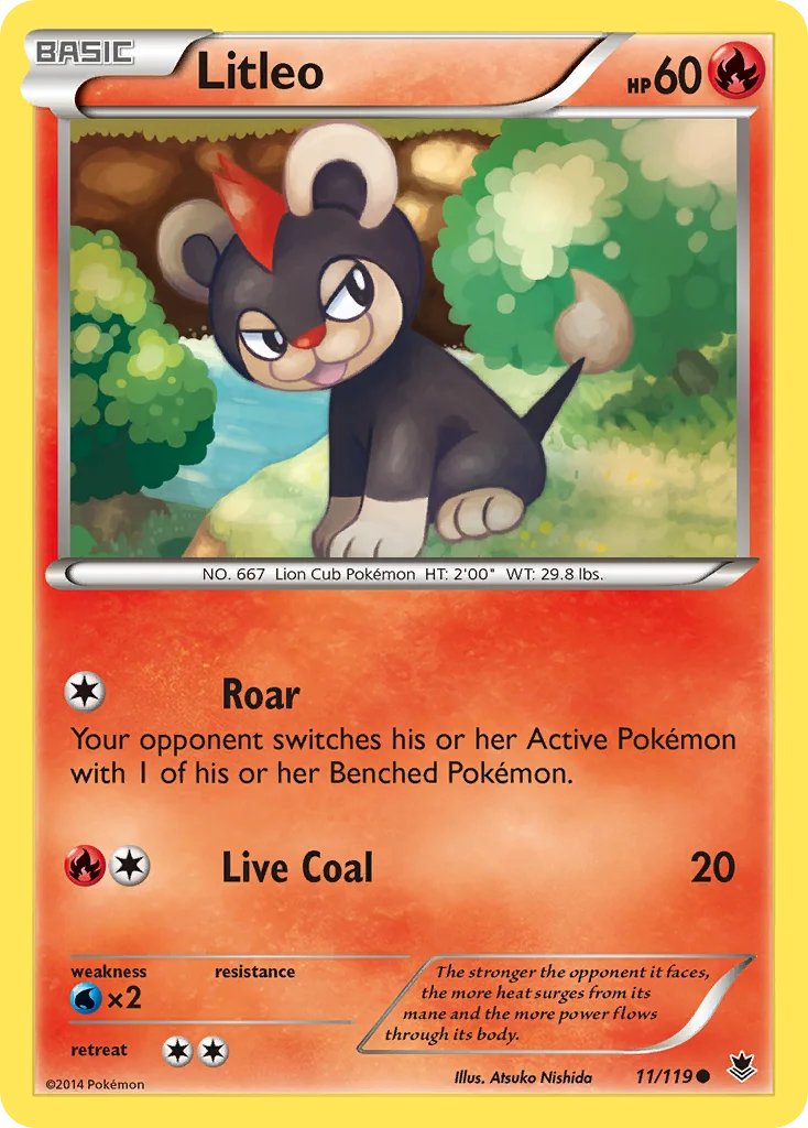 Litleo Pokemon card