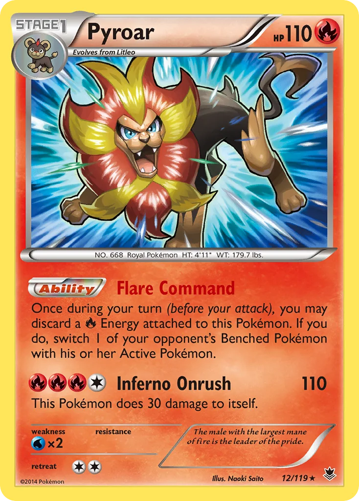 Pyroar Pokemon card