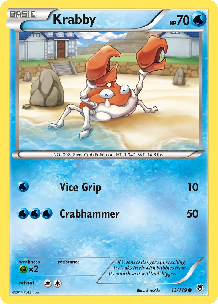 Krabby Pokemon card