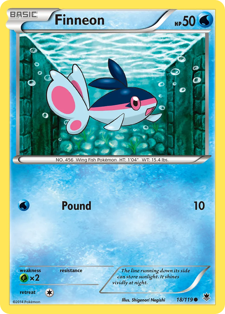 Finneon Pokemon card