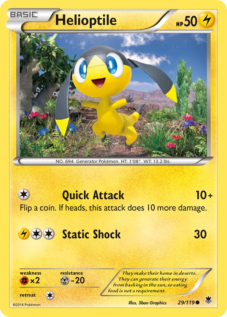 Helioptile Pokemon card