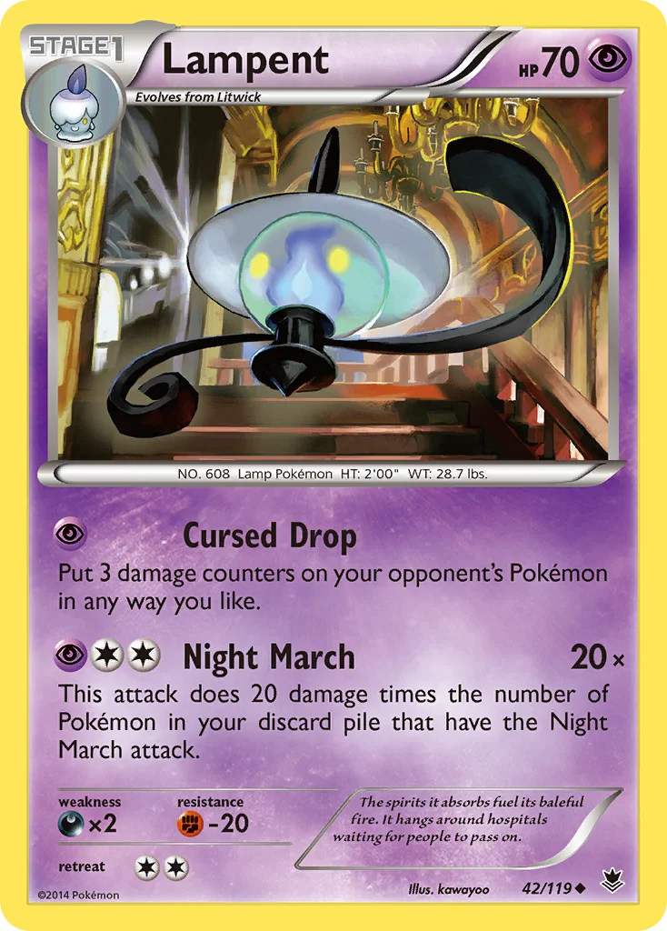 Lampent Pokemon card