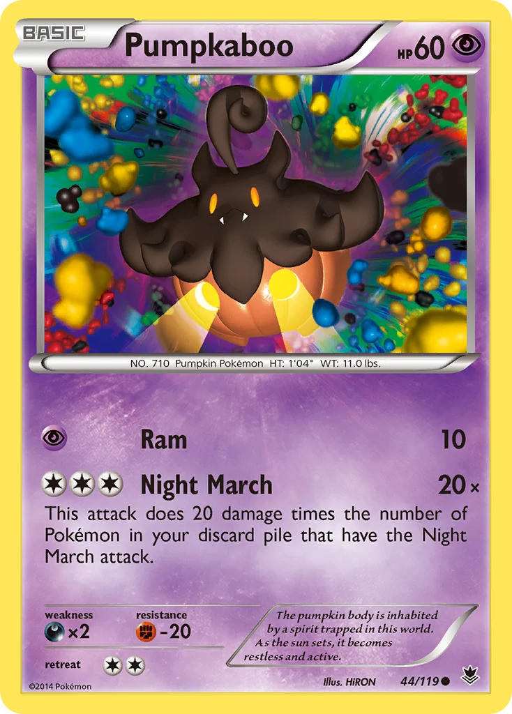 Pumpkaboo Pokemon card