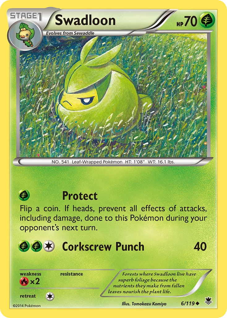 Swadloon Pokemon card