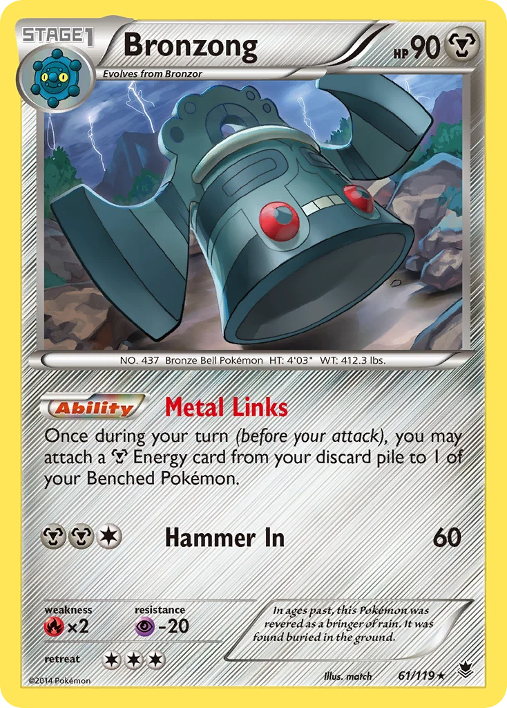 Bronzong Pokemon card