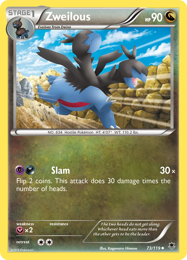 Zweilous Pokemon card