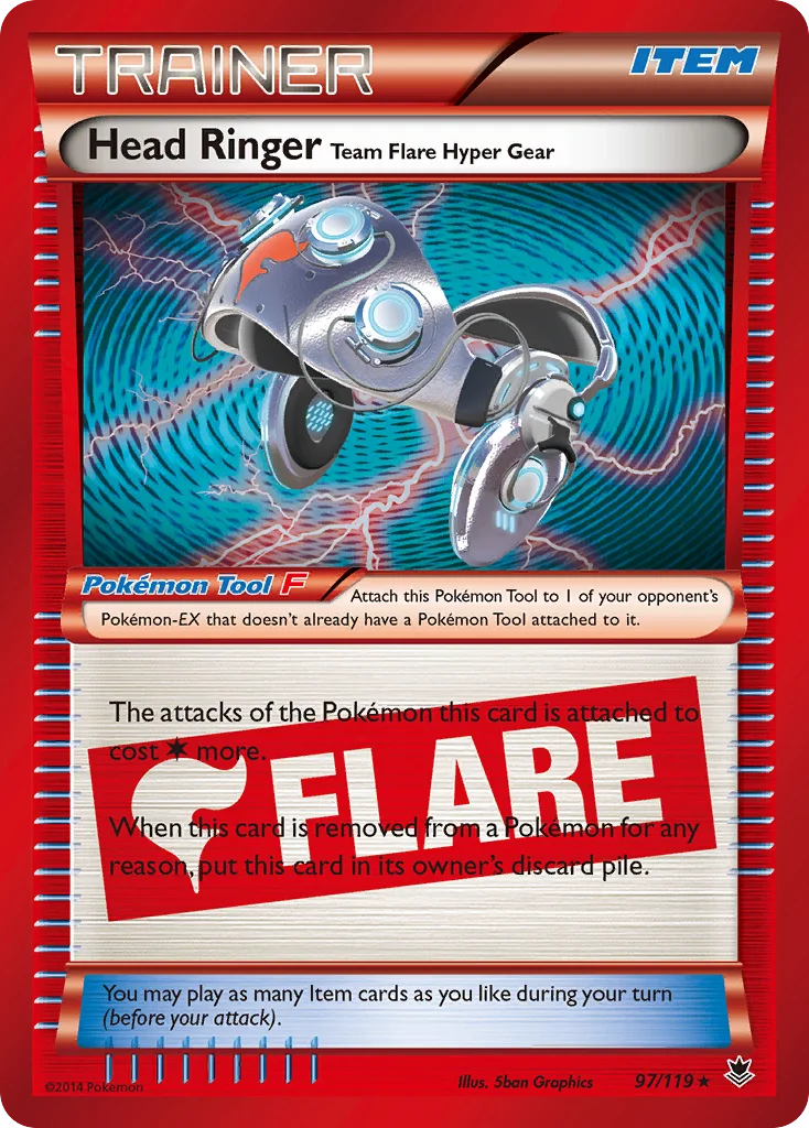 Head Ringer Team Flare Hyper Gear Pokemon card
