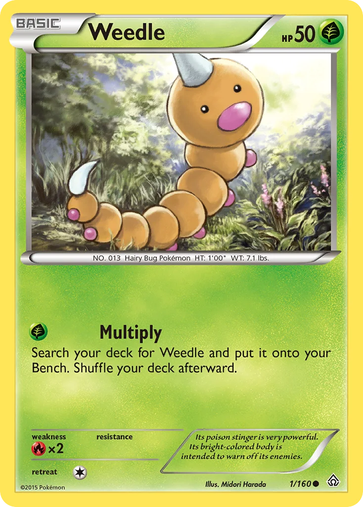 Weedle Pokemon card