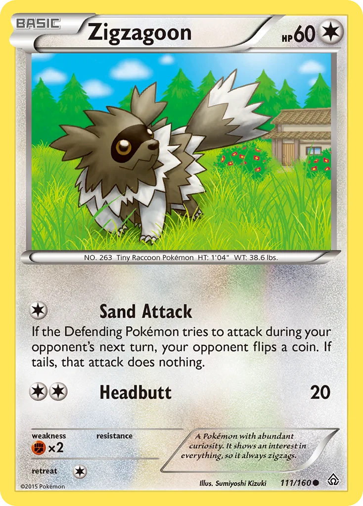 Zigzagoon Pokemon card