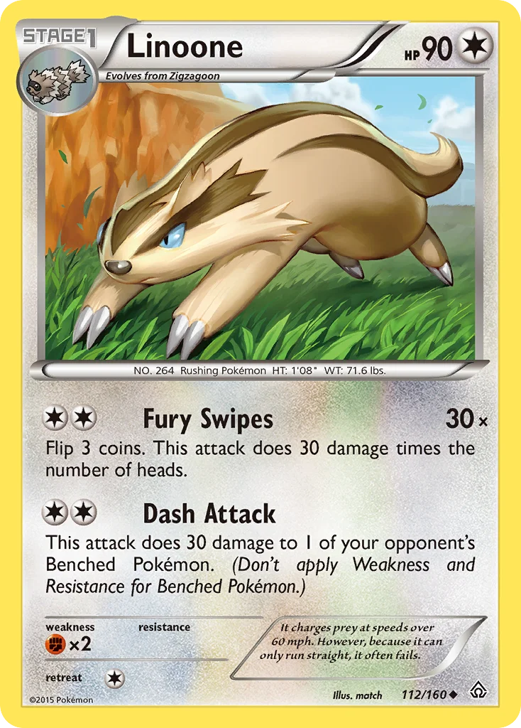 Linoone Pokemon card