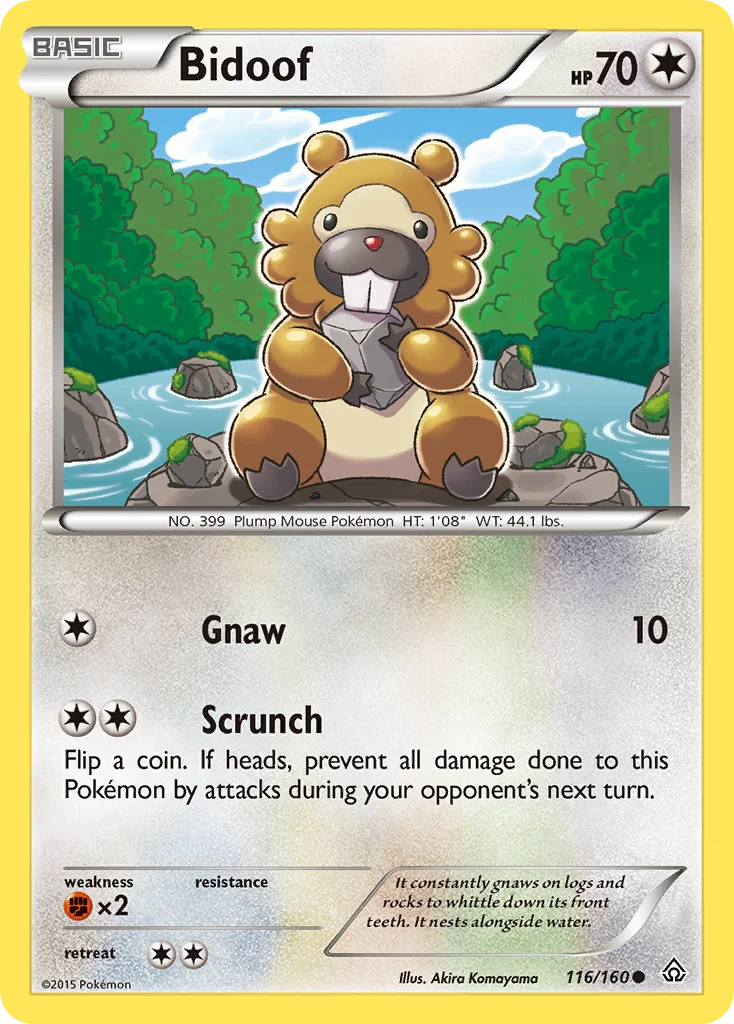 Bidoof Pokemon card