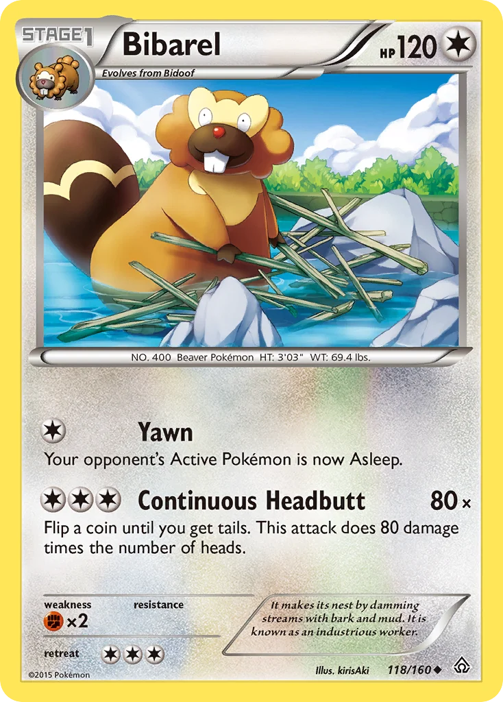 Bibarel Pokemon card
