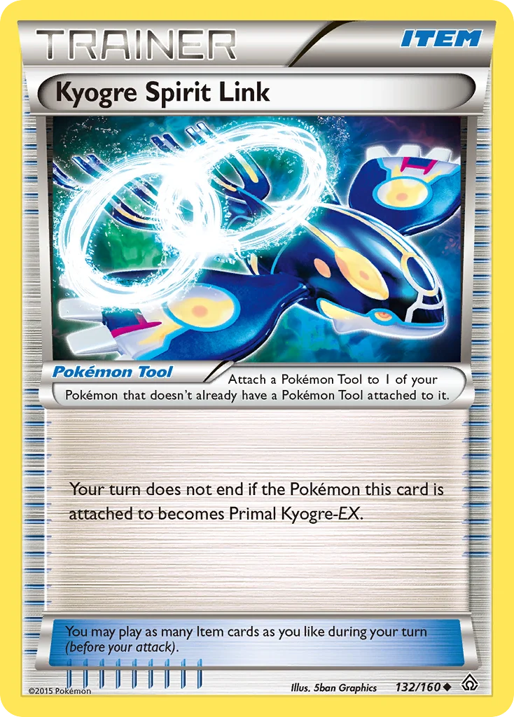 Kyogre Spirit Link Pokemon card