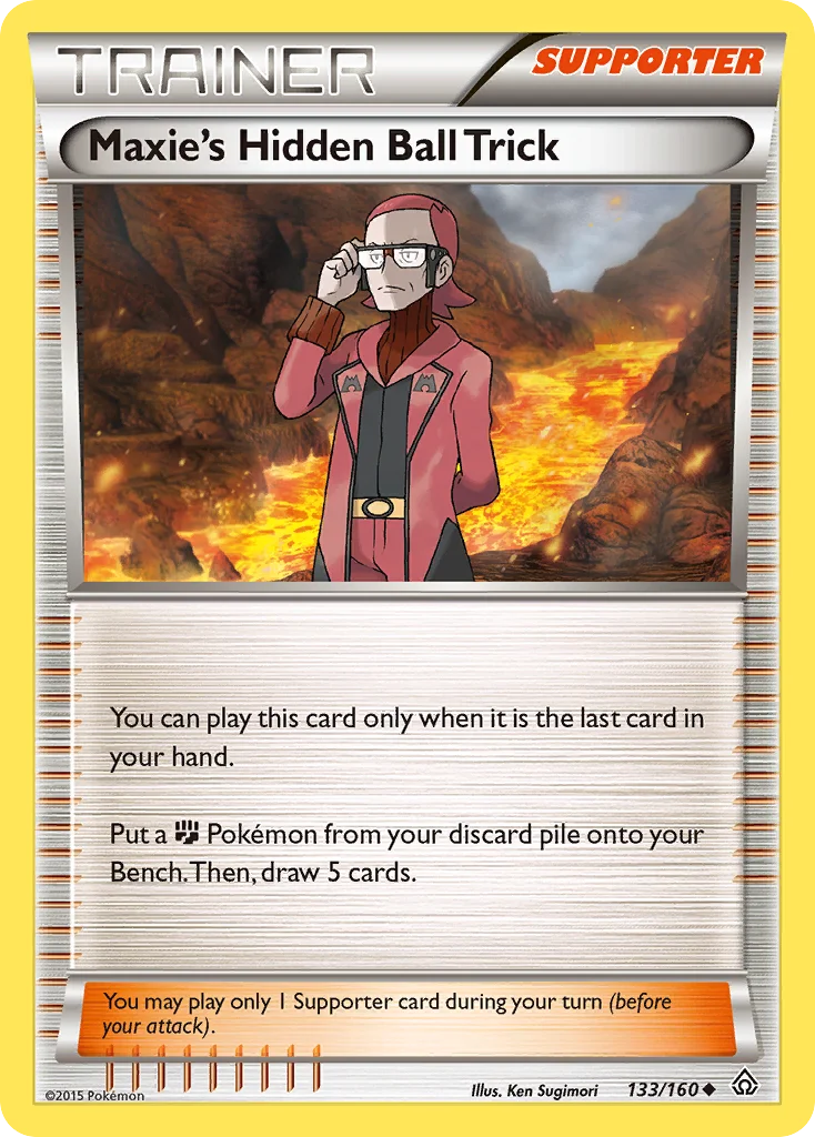 Maxie's Hidden Ball Trick Pokemon card