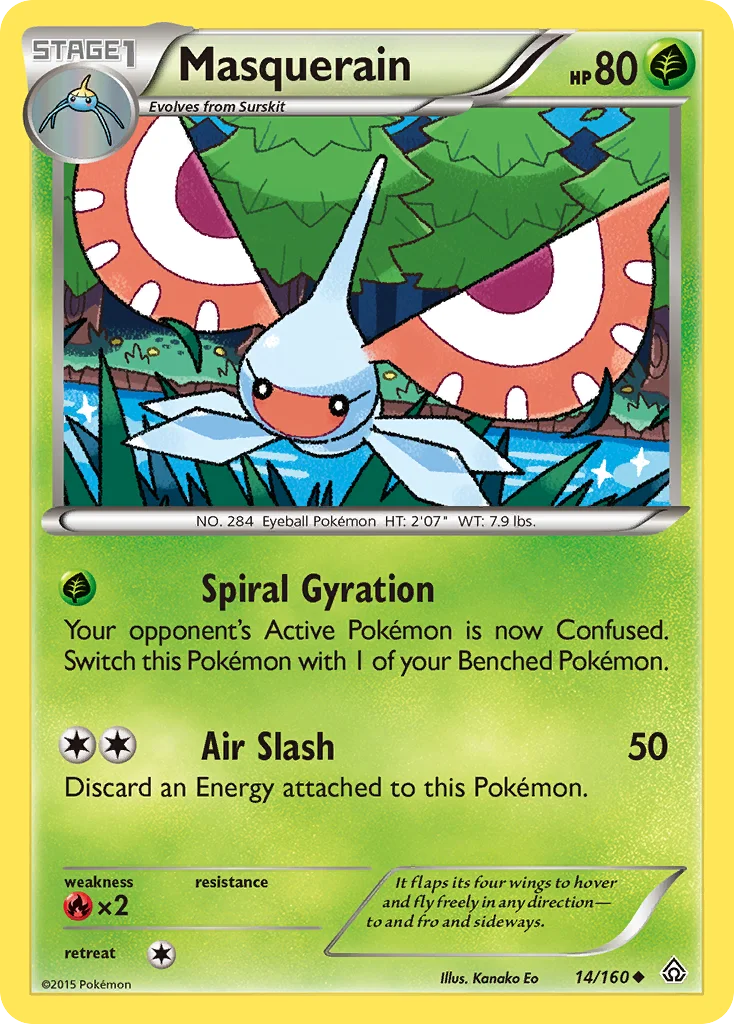 Masquerain Pokemon card
