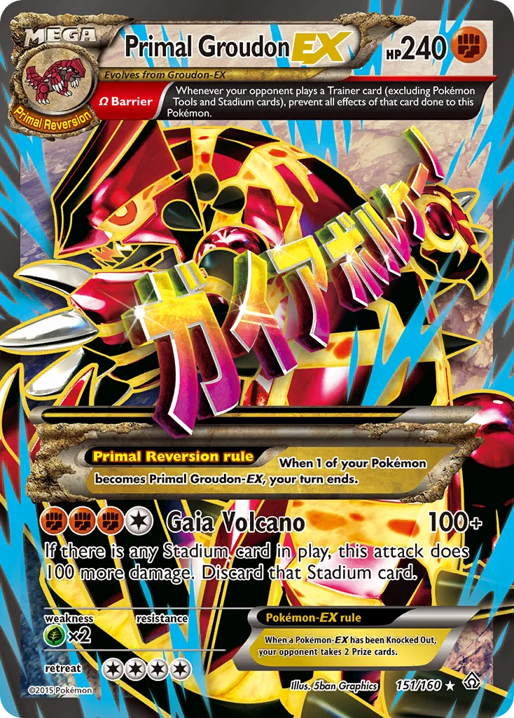 Primal Groudon-EX Pokemon card