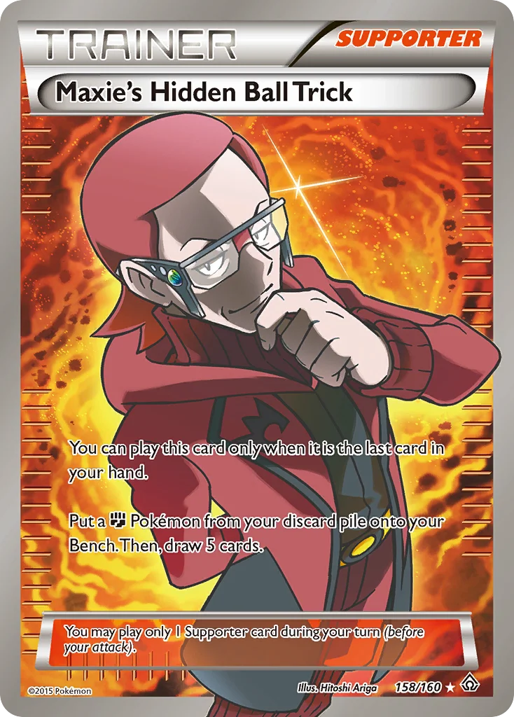 Maxie's Hidden Ball Trick Pokemon card