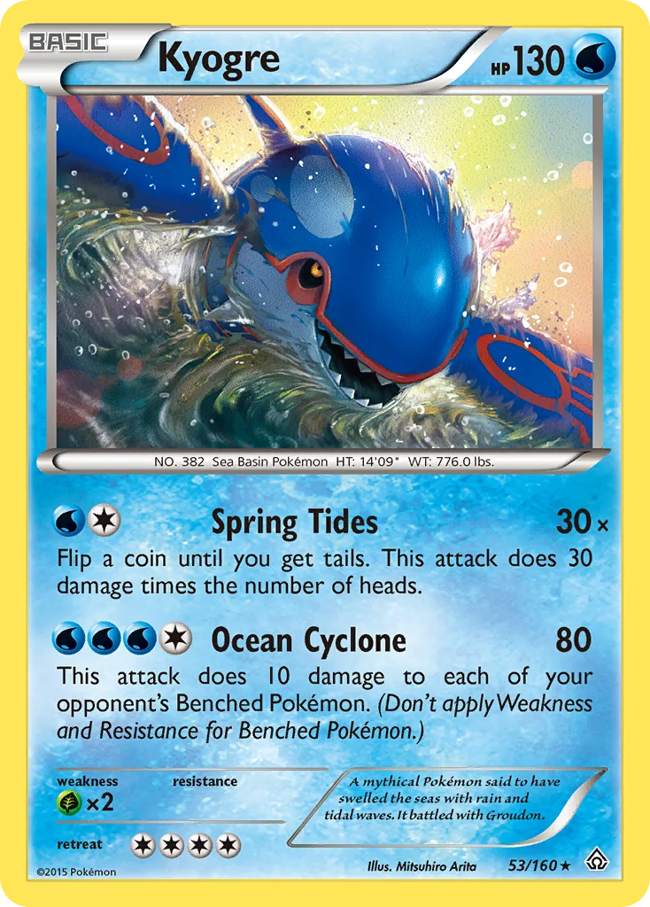 Kyogre Pokemon card