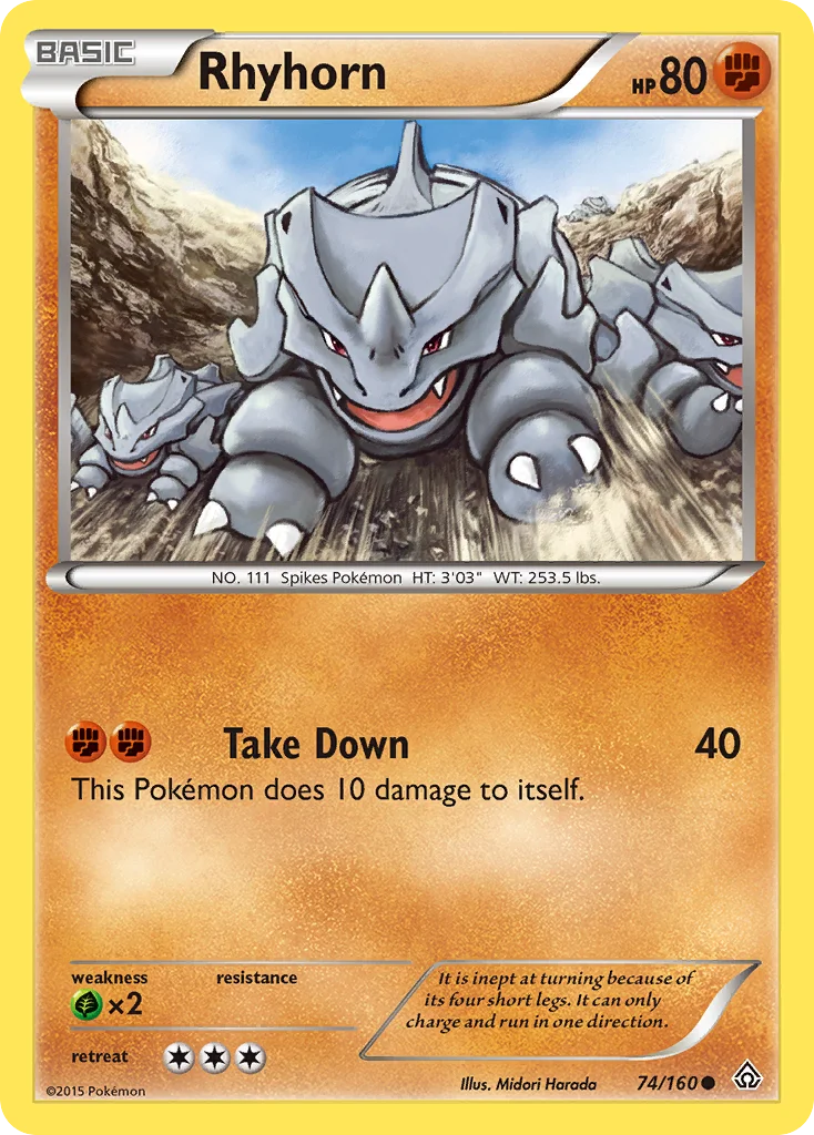 Rhyhorn Pokemon card