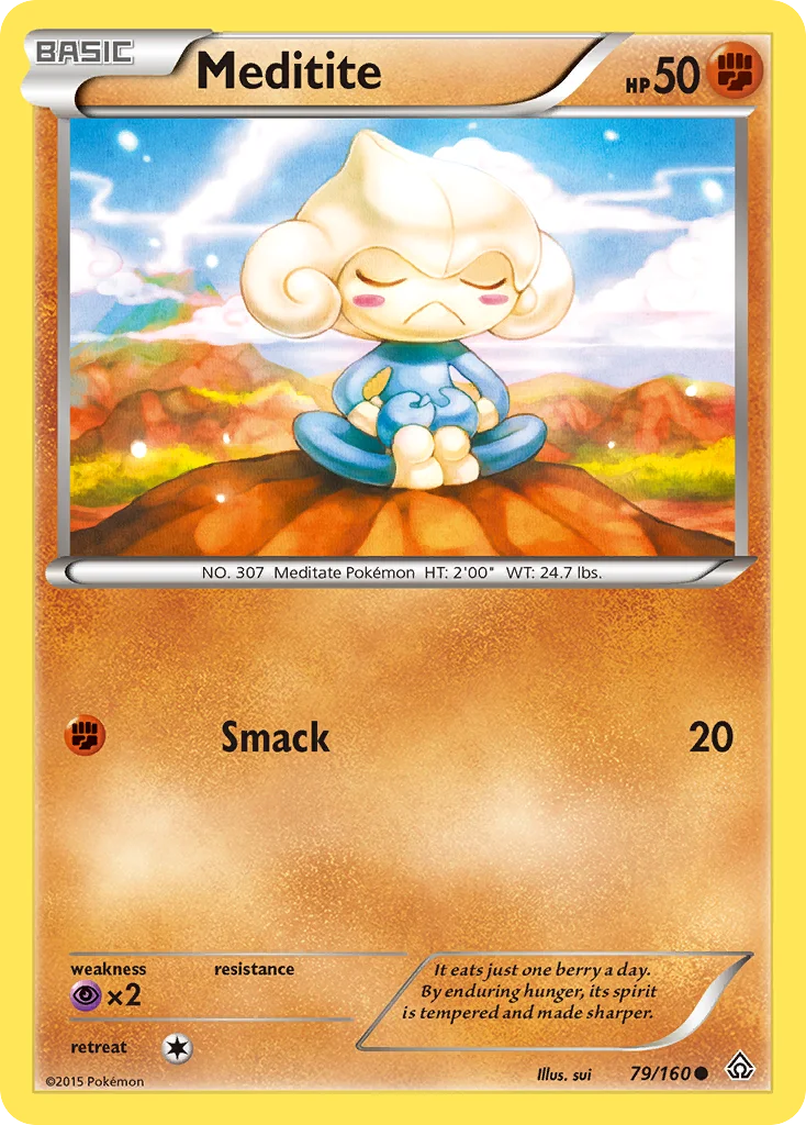 Meditite Pokemon card