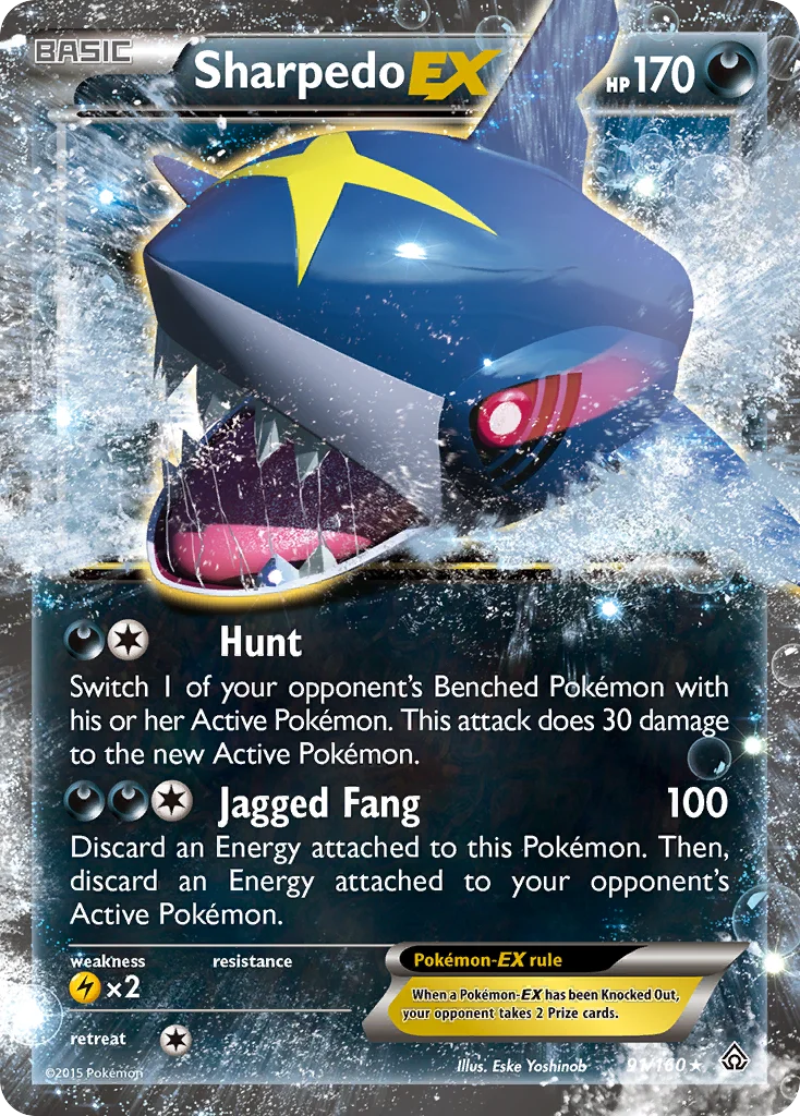 Sharpedo-EX Pokemon card