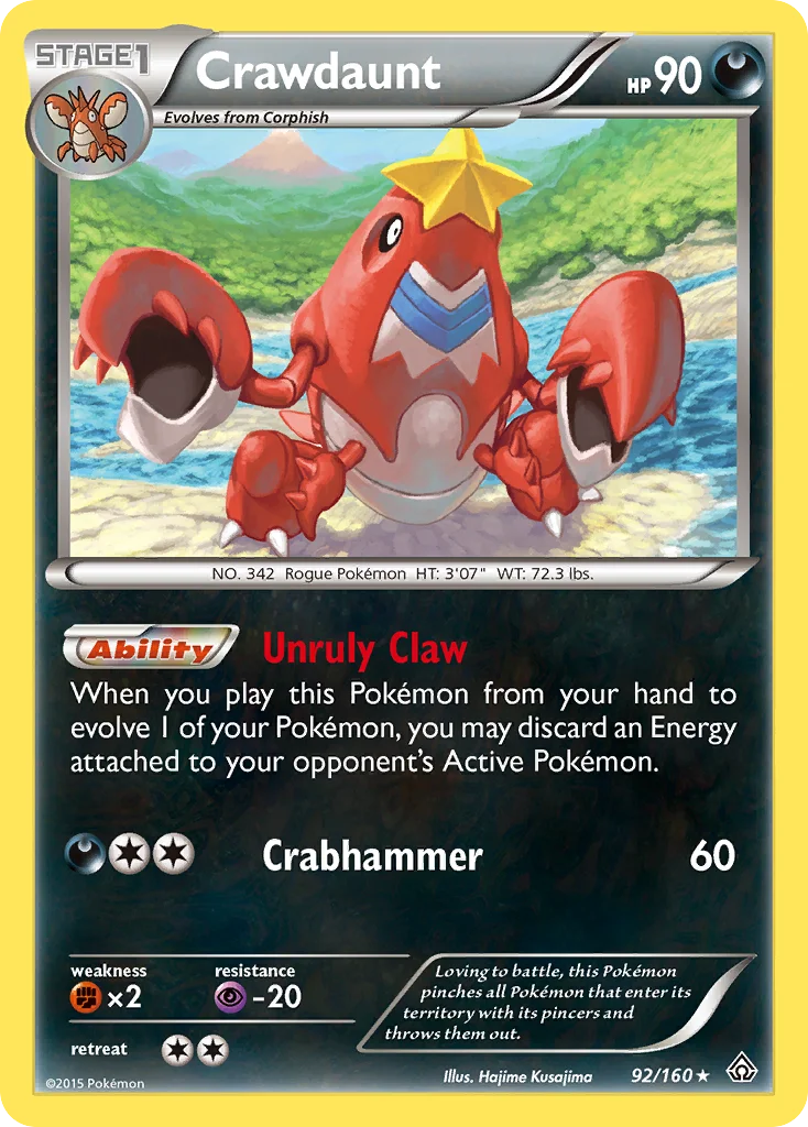 Crawdaunt Pokemon card