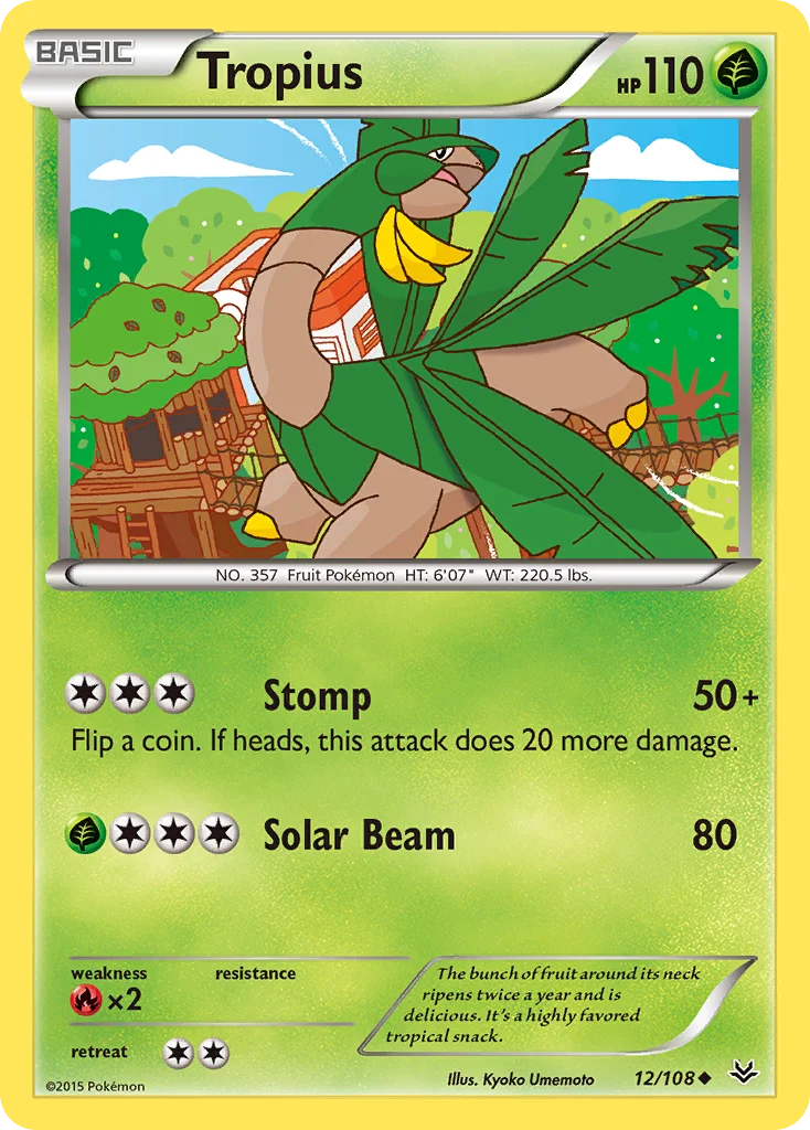 Tropius Pokemon card