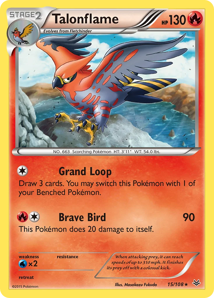 Talonflame Pokemon card