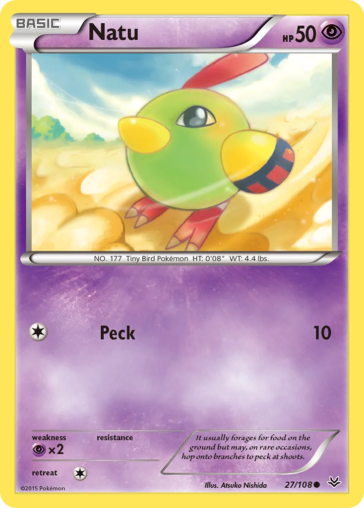 Natu Pokemon card