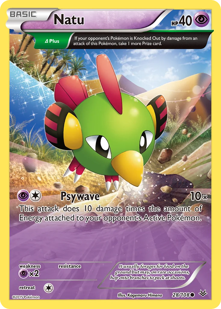 Natu Pokemon card