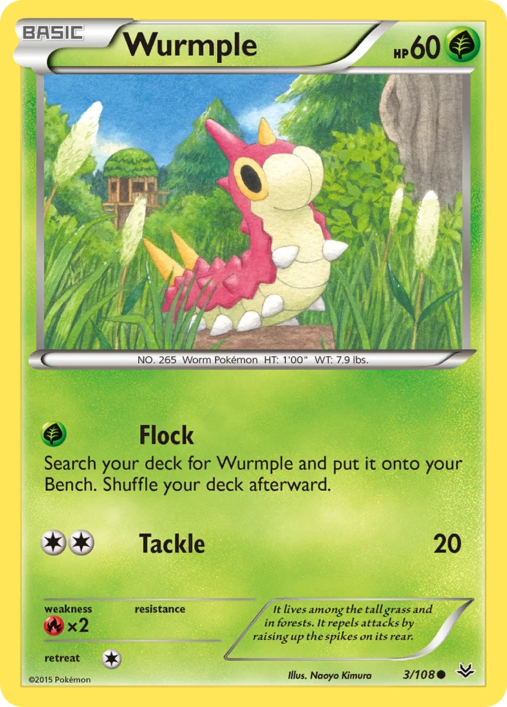 Wurmple Pokemon card
