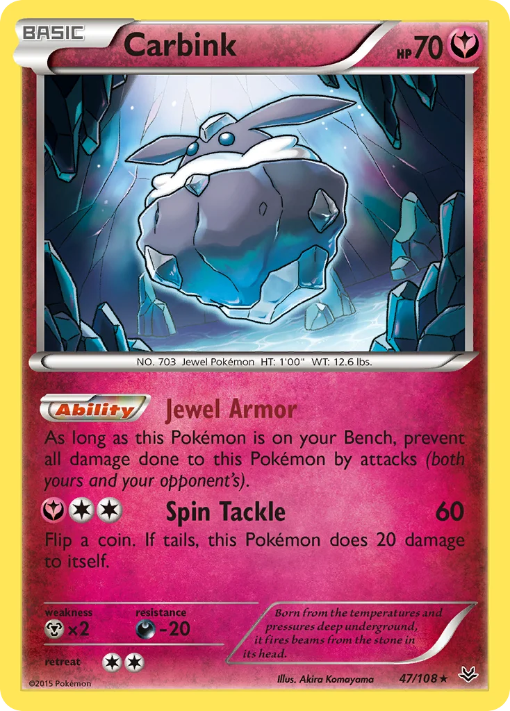 Carbink Pokemon card