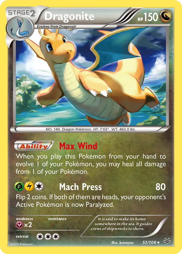 Dragonite Pokemon card