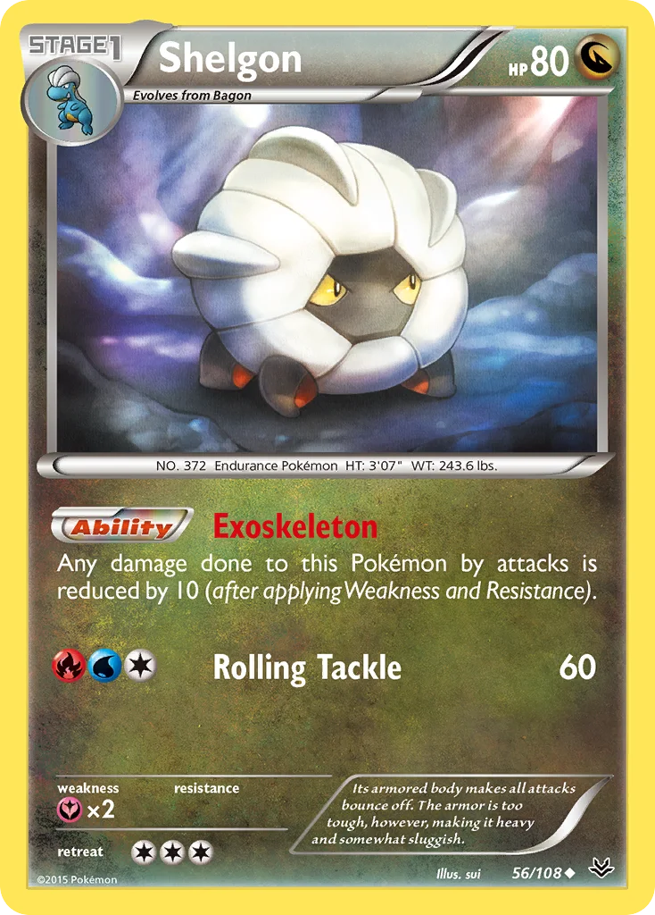 Shelgon Pokemon card