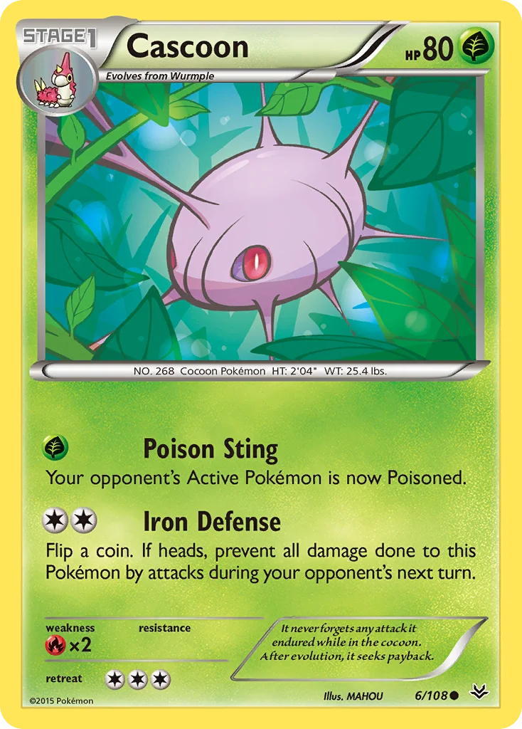 Cascoon Pokemon card