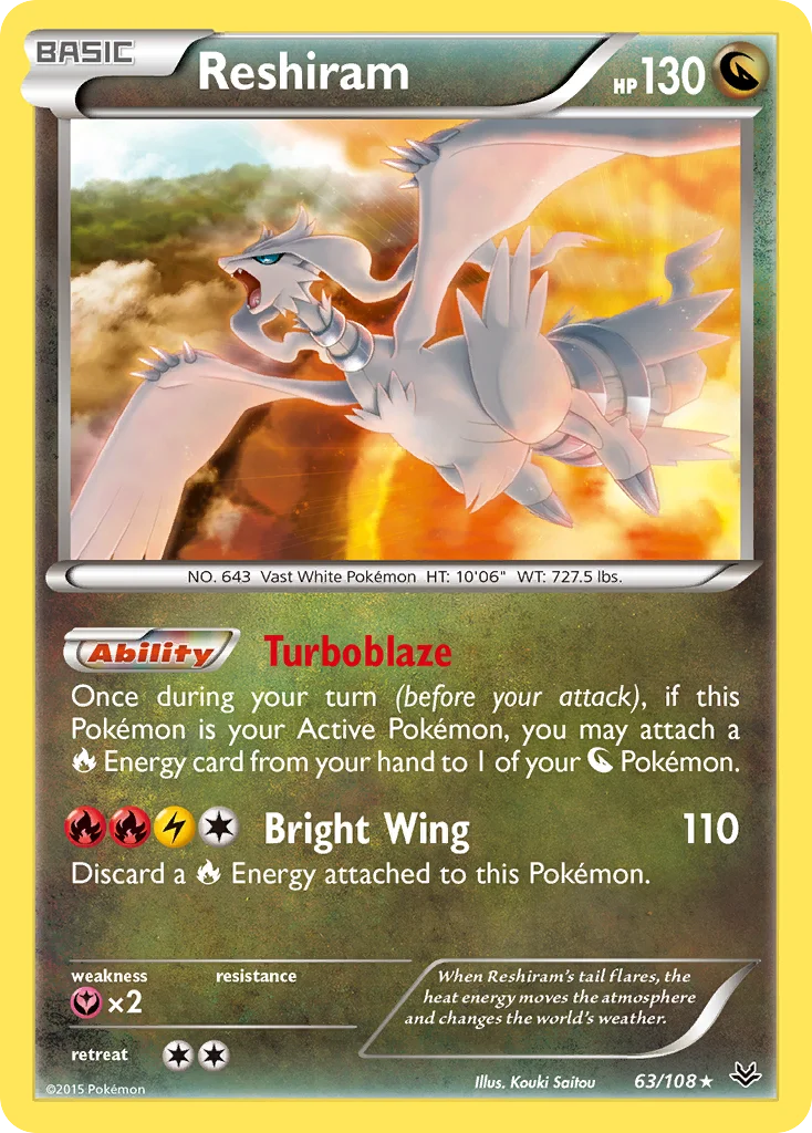 Reshiram Pokemon card