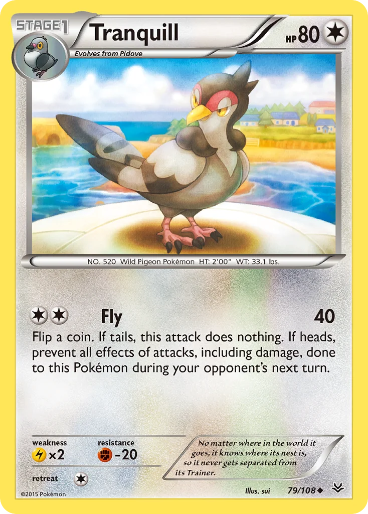 Tranquill Pokemon card