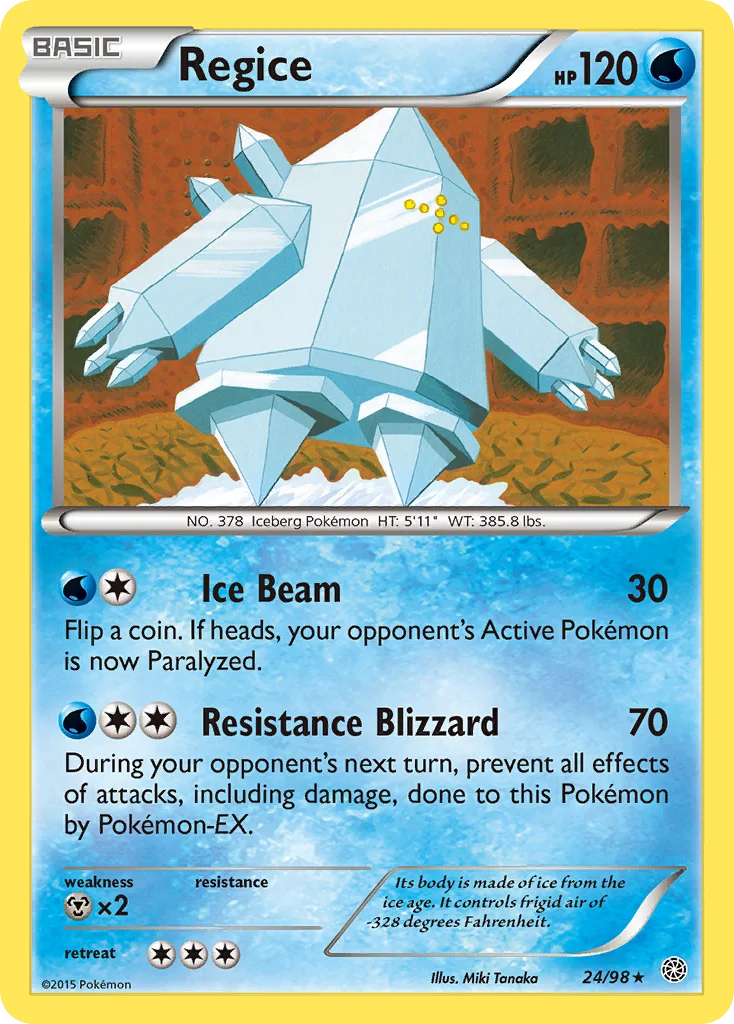 Regice Pokemon card