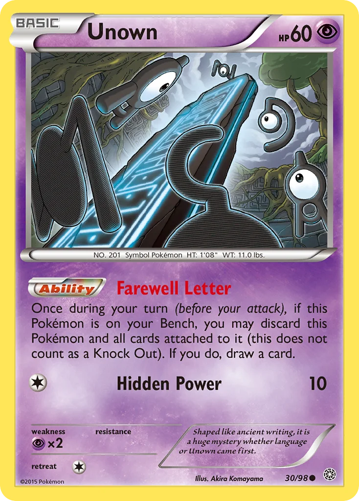 Unown Pokemon card