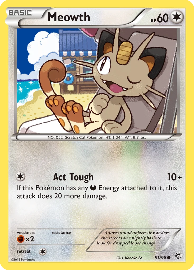 Meowth Pokemon card