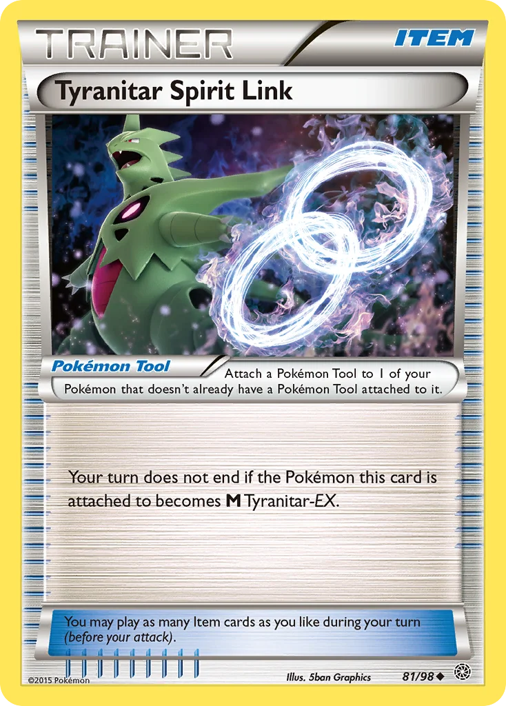 Tyranitar Spirit Link Pokemon card