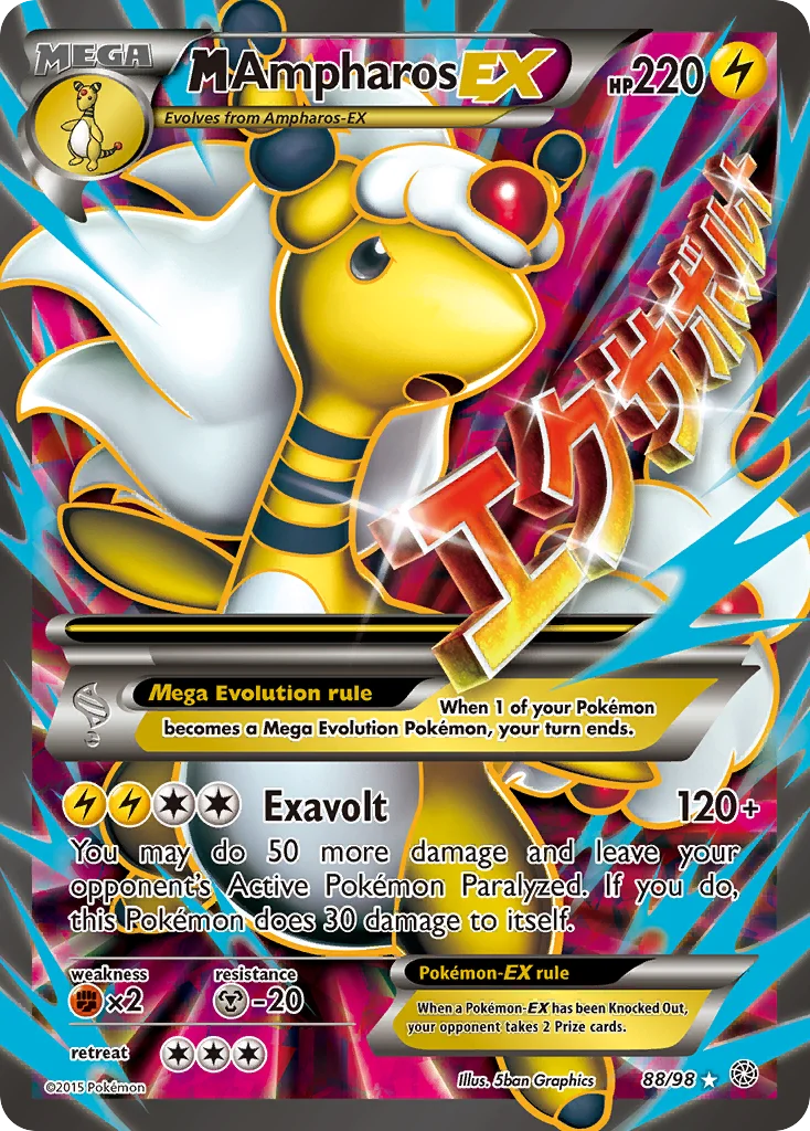 M Ampharos-EX Pokemon card