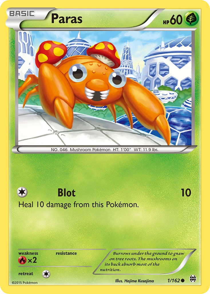 Paras Pokemon card