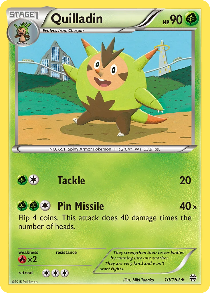 Quilladin Pokemon card