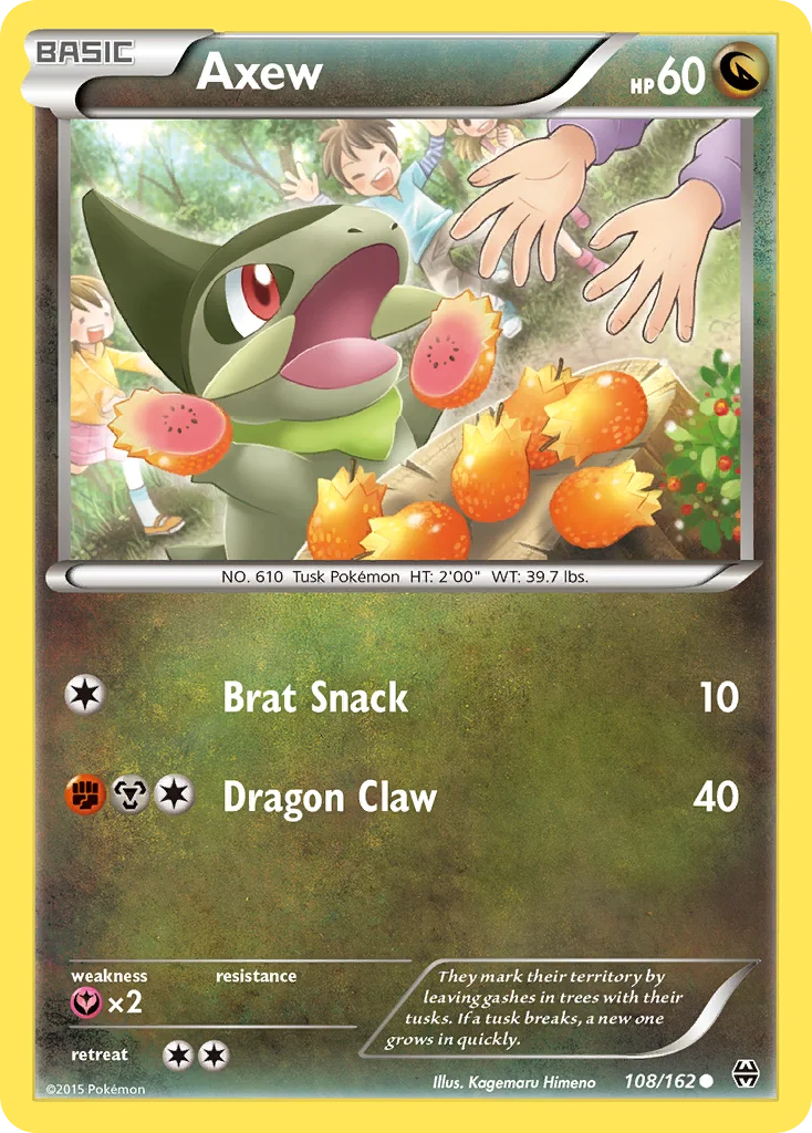 Axew Pokemon card