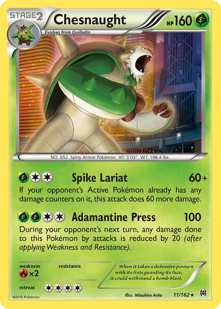 Chesnaught Pokemon card