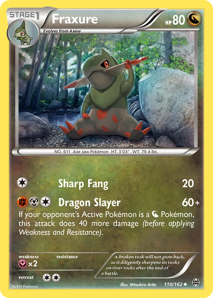 Fraxure Pokemon card