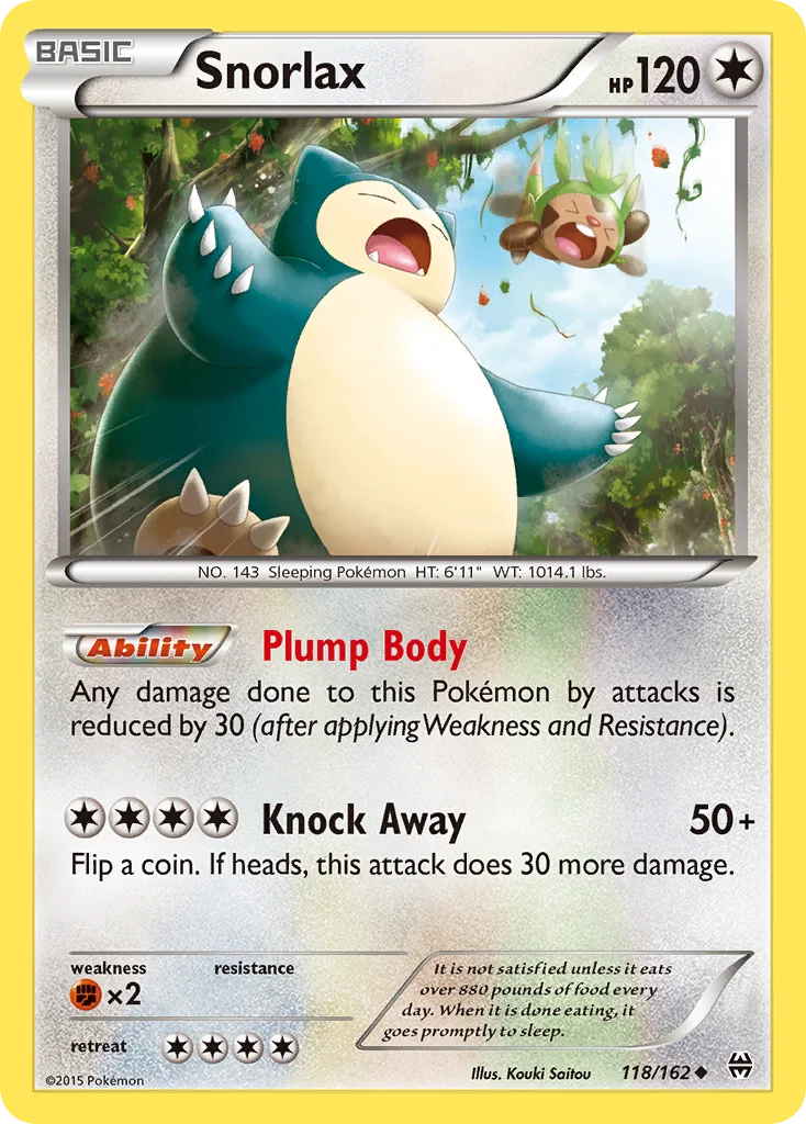 Snorlax Pokemon card