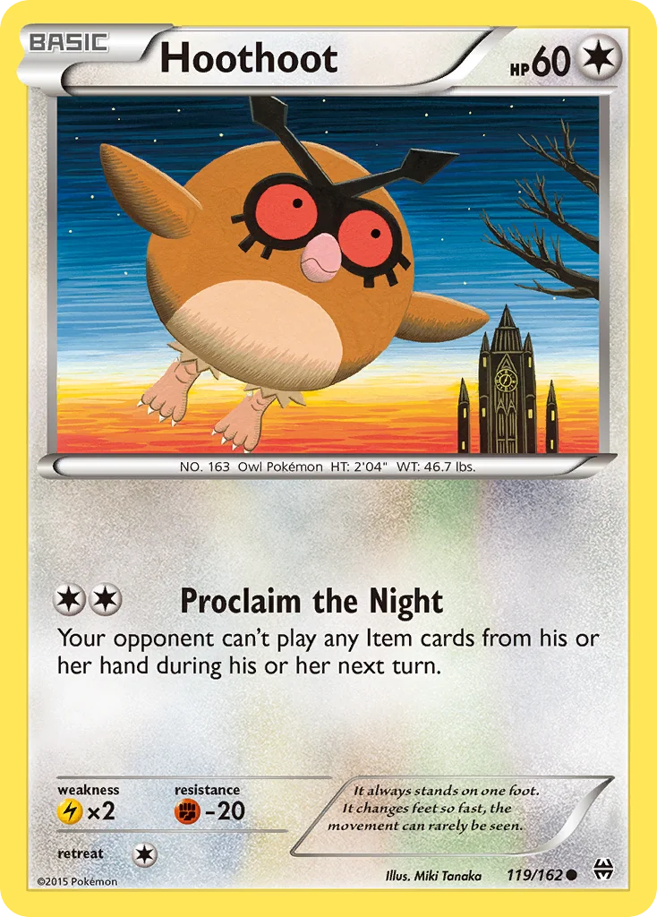 Hoothoot Pokemon card